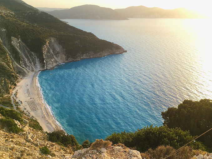 Bild zeigt die mirtos/Myrtos-Bucht im Westen der Insel.